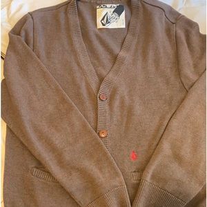 Brown Cardigan With No Stains Or Tears